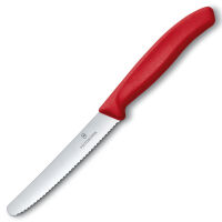 VICTORINOX - Swiss Classic - Nóż do warzyw i owoców - 11 cm - Czerwony