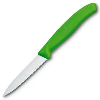 VICTORINOX - Swiss Classic - Nóż do warzyw i owoców - Ząbkowane ostrze - 8 cm - Zielony