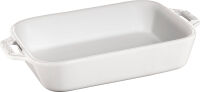 Prostokątny półmisek ceramiczny Staub - 2.4 ltr, Biały