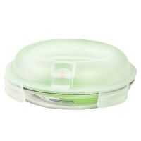 GLASSLOCK - Aircup Type - Szklany pojemnik kuchenny z wentylem 800 ml - zielony