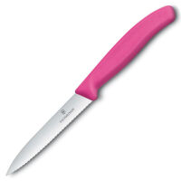VICTORINOX - Swiss Classic - Nóż do warzyw i owoców - Ząbkowane ostrze - 10 cm - Różowy