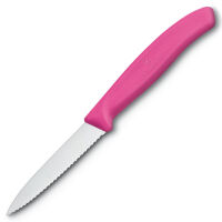 VICTORINOX - Swiss Classic - Nóż do warzyw i owoców - Ząbkowane ostrze - 8 cm - Różowy