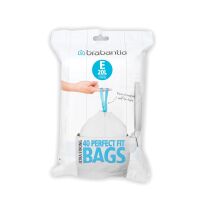 BRABANTIA - PerfectFit Bags - Worki na śmieci rozmiar E - 20 l - 40 szt.