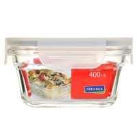 GLASSLOCK - Fancy Oven Safe - Szklany pojemnik kuchenny 400 ml - Szary