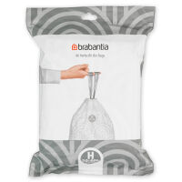BRABANTIA 138744 - PerfectFit Bags - Worki na śmieci rozmiar H - 50-60 l - 40 szt.