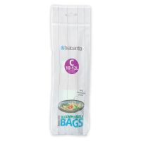 BRABANTIA - Compostable Bags - Worki na śmieci biodegradowalne - rozmiar C - 10-12 l - 10 szt.